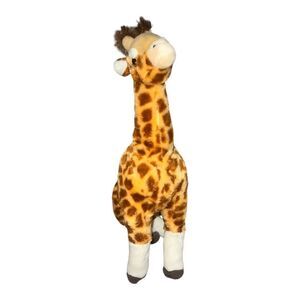 Wild Republic Giraffe 16.5” Zoo Animal Toy Brown Plush EUC